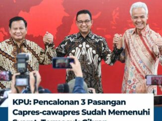 KPU RI Umumkan 3 Paslon Capres-Cawapres