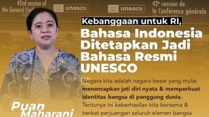 Bahasa Indonesia Menjadi Bahasa Resmi Unesco