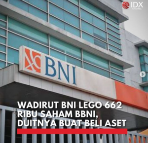 Jelang Akhir Tahun, Wadirut Bank BNI Jual Saham