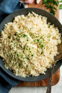 butter rice garlic