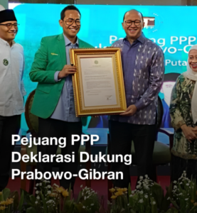 Pejuang PPP menyatakan dukungan kuat untuk Prabowo-Gibran.