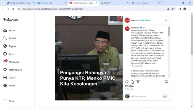 Menko PMK Muhadjir Effendy Tantang Kebijakan UNHCR