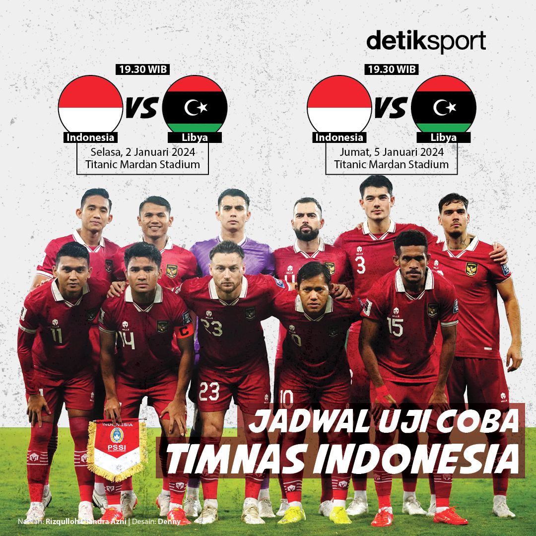 Timnas Indonesia Uji Coba Lawan Libya, Dua Kali!