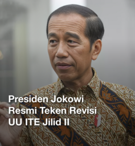 Presiden Jokowi menandatangani UU ITE 2024