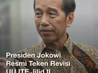 Presiden Jokowi menandatangani UU ITE 2024