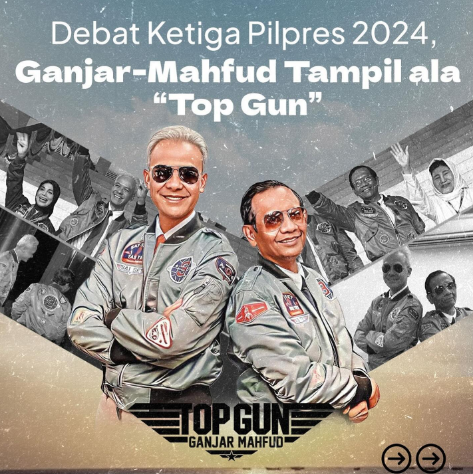 penampilan Ganjar-Mahfud di debat ketiga dengan jaket bomber dan sepatu militer