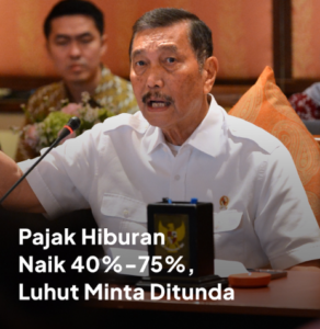 Alasan kontroversial dari Menko Marves terkait pajak hiburan yang mencapai 75%.