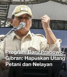 Prabowo-Gibran janji hapus utang petani, nelayan.