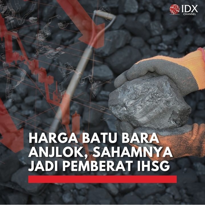 Koreksi saham batu bara dalam tengah penurunan harga komoditas menghasilkan penutupan zona merah pada IHSG