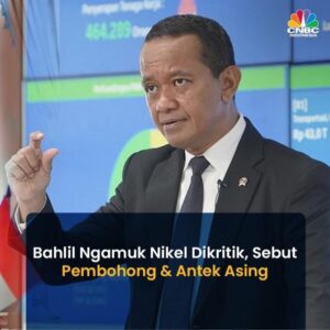 Menteri Investasi Bahlil Lahadalia menegaskan peran krusial nikel dalam industri mobil listrik.