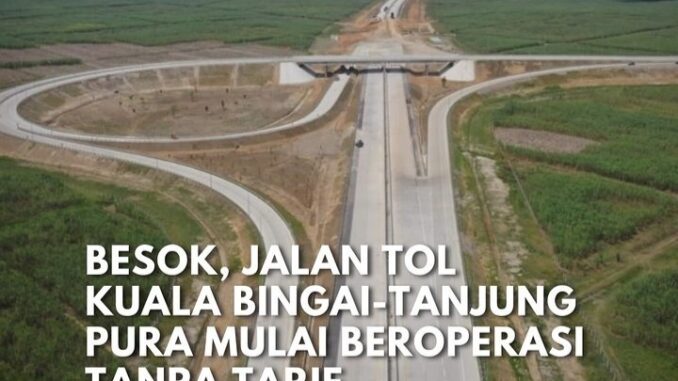 Hutama Karya membuka tol baru! Binjai – Langsa sepanjang 19 Km gratis mulai 29 Januari. Berita terpanas di dunia transportasi!