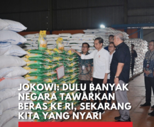 Presiden Jokowi membagikan pengalaman sulitnya mencari beras dari negara produsen saat ini, menggambarkan perubahan situasi yang menantang.